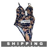 One Piece Swimsuit Tropical Floral Small New