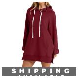 Hoodie Dress Oversized Long Sleeve Pullover S New