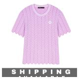 Maje Pink Openwork Knit Top S New