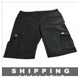 Women's Black Workout Cargo Shorts XL