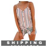 Cupshe Striped Cami Top Size Large Front Button