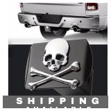 Metal Skull and Crossbones Trailer Hitch Cover NIB