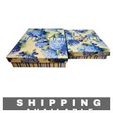 Set of 2 Storage Decorative Floral Gift Boxes New
