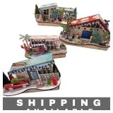 4 MCM World Market Laser Cut Christmas Houses