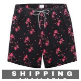 Men's Quick Dry Palm Tree Swim Trunks L New