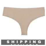 Seamless Thong Underwear Beige Size XXL