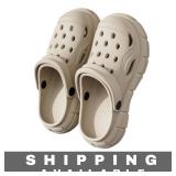 2 Pairs Beige Clogs Men Sandals 7 1/2 & 9 1/2 New