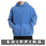 Apparel Unisex Blue Pullover Hoodie Size Small