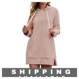 Hoodie Dress Oversized Long Sleeve Pullover S New