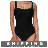 Lot of 4 Cupshe Black One Piece Swimsuit XL