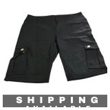 Women's High Waisted Black Cargo Shorts XL
