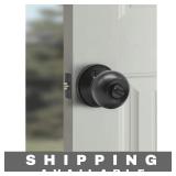 Black Interior Door Knob Lockset Complete Kit