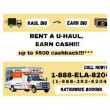 RENT A U-HAUL, EARN CASH!!!