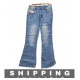 Women's Light Wash High-Waisted Flare Jeans Small