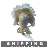 White Lace Bonnet Austen Cosplay Headwear New