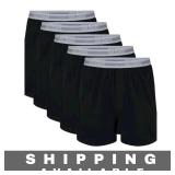 Lot of 5 Gildan Mens Boxer Briefs Black S New