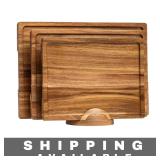 Cutting Board Set with Holder Brodark Wood NIB