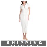 Women's White Short Sleeve Maxi Dress Size Medium