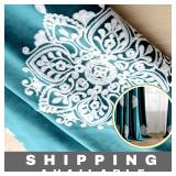 Green Velvet Blackout Curtains 52 x 84 Inches