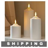 3 LED Pillar Candles Battery Operated Set New