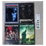 Terminator Predator & Cloverfield Movies on DVD