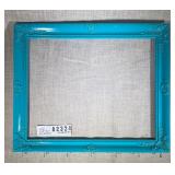 Upcycled Teal Blue Ornate Picture Frame