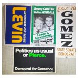 Vintage Political Signs Carter Pierce Levin Gomez