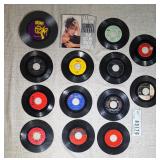 Vintage 45 Vinyl Singles and Mouse Pad