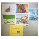 Vintage Bahamas Lithographs Set of Four