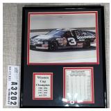 Dale Earnhardt Winston Cup Stats Framed