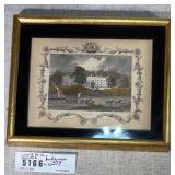 Antique Hand Tinted Etching New Bridge Tombleson