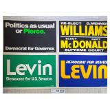 Four Vintage Political Michigan Signs