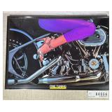 Vintage Motorcycle Pinup Poster in Frame