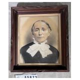Antique Old Woman Photograph Framed