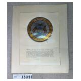 Vintage Seal of Michigan in Mat