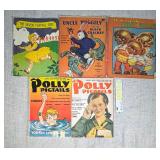 Vintage Kids Books Polly Pigtails Uncle Wiggly