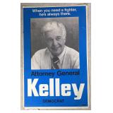 Frank Kelley Attorney General Political Poster