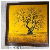 Vintage Art Lithograph on Board by Gare