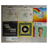 Vintage 45 Vinyl Singles Set of Six
