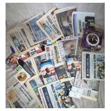 Barack Obama Lot Newspapers Plate CDs
