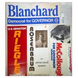 Vintage Michigan Political Signs Set of Four