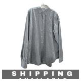 Shirt IZOD Checked Button Down Green Blue XXL