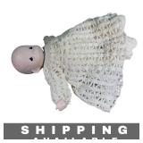 Doll Precious Moments Cream Crochet Dress 12'