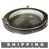 Round Porthole Window with Metal Frame