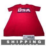 Home of the Brave USA Women's T Shirt Red Large