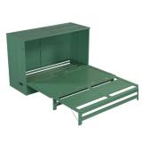 Queen Size Murphy Bed with Drawer Green New in Box