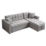 Convertible Sofa Bed Velvet Black New in Box