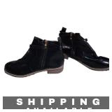 Ankle Boots with Side Zipper Black Size 9 1/2
