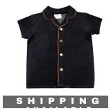 Shirt Button Down Black Kids 4T New