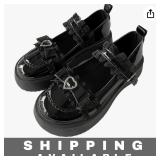 Buckle Shoes Chunky Heels Mary Jane Black  Size 5